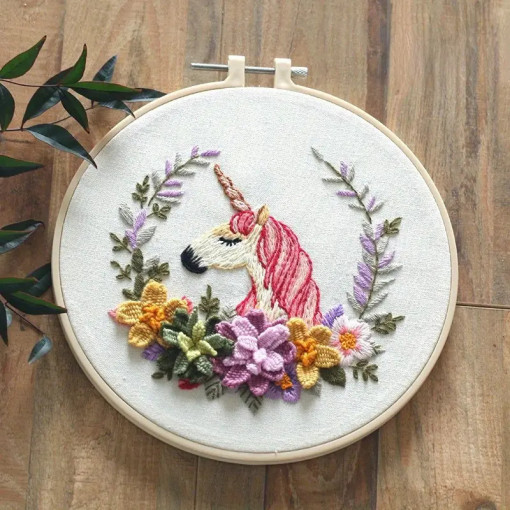 Embroidery kit - Unicorn pattern
