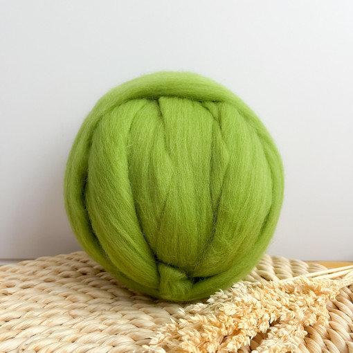 Giant Merino Wool Thread - Lime Green 200 g, 9m