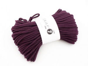 Braided cotton cord - Super 7 - aubergine - 50m 600g