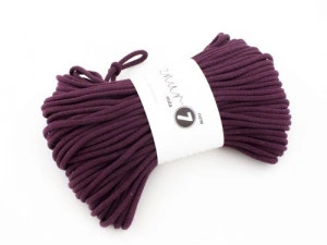 Braided cotton cord - Super 7 - aubergine - 50m 600g