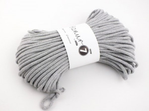 Braided cotton cord - Super 7 - grey - 50m 600g