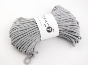 Braided cotton cord - Super 7 - grey - 50m 600g