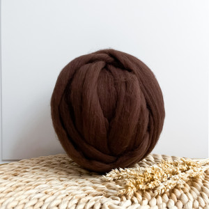 Giant Merino Wool Thread - Chocolate Brown 200 g, 9m