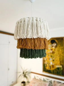 Exemplu - Abajur realizat de Atelier Macrame
