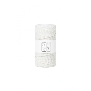 Off White Braided Cord 3mm 100m / 250g