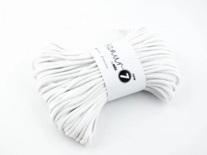 Braided cotton cord - Super 7 - white - 50m 600g
