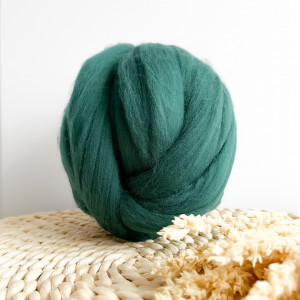 Giant Merino Wool Thread - Pine Green 200 g, 9m