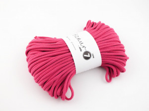 Braided cotton cord - Super 7 - fuchsia - 50m 600g