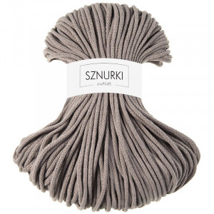 Coffee-coloured braided cord 5mm 100m / 500g