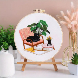 Pachet de broderie - Black Cat Holiday Life