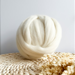 Giant Merino Wool Thread - Ivory 200 g, 9m