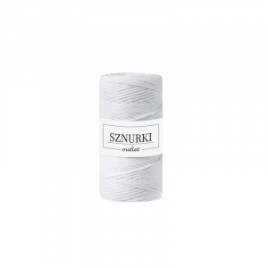 White twisted cord 3mm 100m  / 330g