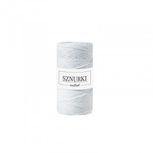 White twisted cord 3mm 100m  / 330g