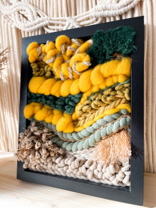 Yew wood weaving frame 30x30cm - Img 3