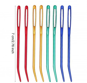 Ace metalice colorate cu vârf îndoit 7cm - set 4 buc 