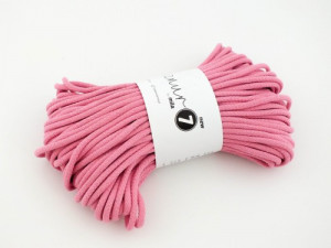 Braided cotton cord - Super 7 - rose - 50m 600g