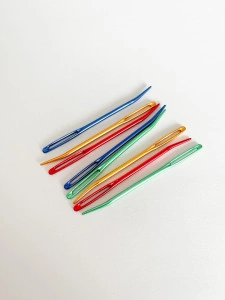 Ace metalice colorate cu vârf îndoit 7cm - set 4 buc
