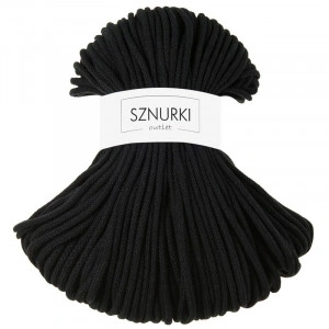 Black braided cord 5mm 100m 