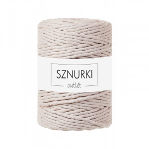 Nude twisted cotton cord 5mm 100m / 660g