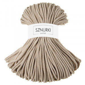 Beige braided cotton cord 5mm 100m / 500g