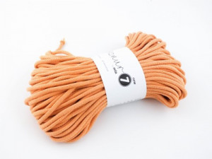 Braided cotton cord - Super 7 - apricot - 50m 600g