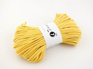 Braided cotton cord - Super 7 - light yellow - 50m 600g