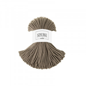 Coffee-coloured braided cord 3mm 100m  / 250g