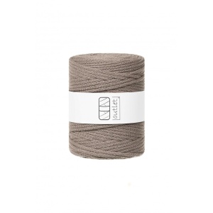 Coffee-coloured braided cord 5mm 100m / 500g