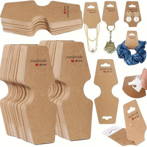 Etichete suport autoadezive pentru accesorii/bijuterii - set 25 buc - culoare maro