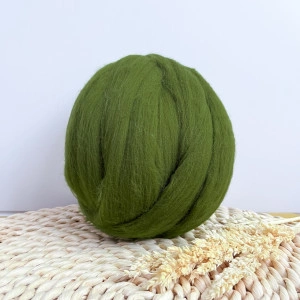 Giant Merino Wool Thread - Army Green 200 g, 9m