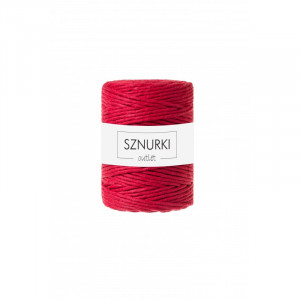 Red twisted cord 5mm 100m / 660g