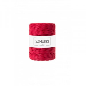 Red twisted cord 5mm 100m / 660g