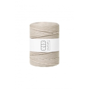 Beige braided cotton cord 5mm 100m / 500g