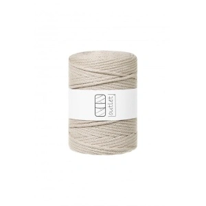 Beige braided cotton cord 5mm 100m / 500g
