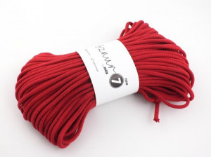 Braided cotton cord - Super 7 - red - 50m 600g