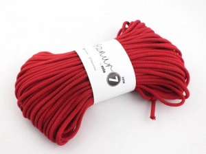 Braided cotton cord - Super 7 - red - 50m 600g