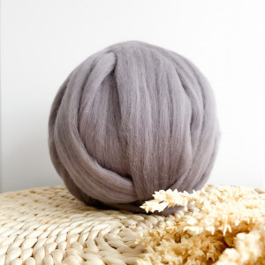 Giant Merino Wool Thread - Steel 200 g, 9m