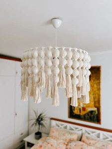 Exemplu - Abajur realizat de Atelier Macrame