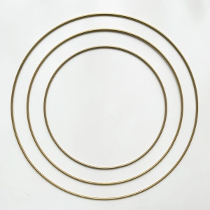 Inel metal 25cm, aliaj auriu pentru handmade