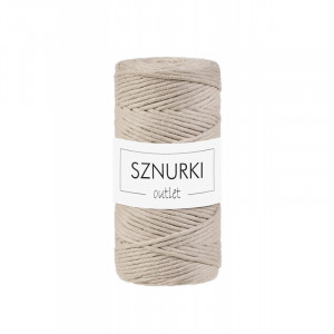 Beige twisted cord 3mm 100m  / 330g