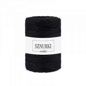 Black twisted cord 5mm 100m / 660g