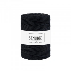 Black twisted cord 5mm 100m / 660g
