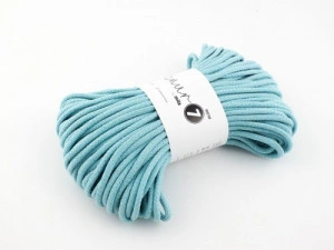 Braided cotton cord - Super 7 - azure - 50m 600g