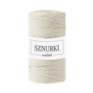 Natural 3ply twisted cord with a thread 3mm 100m / 400g