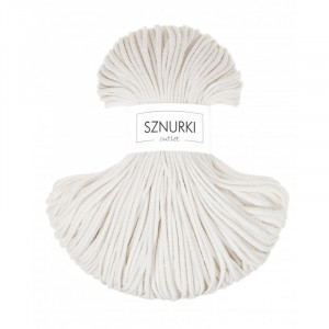 Off White Braided Cord 3mm 100m  / 250g
