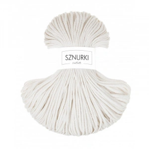 Off White Braided Cord 3mm 100m