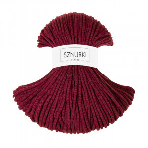Red wine cotton cord 100m 5mm / 500g