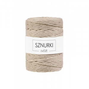 Beige twisted cord 5mm 100m / 660g