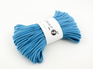 Braided cotton cord - Super 7 - turquoise - 50m 600g