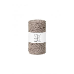 Coffee-coloured braided cord 3mm 100m / 250g